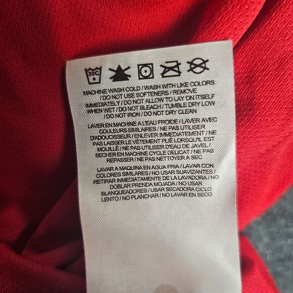 Nike Dri Fit Size L Large Mens Active Polo Shirt Short Sleeve Red Golf - Picture 13 of 13